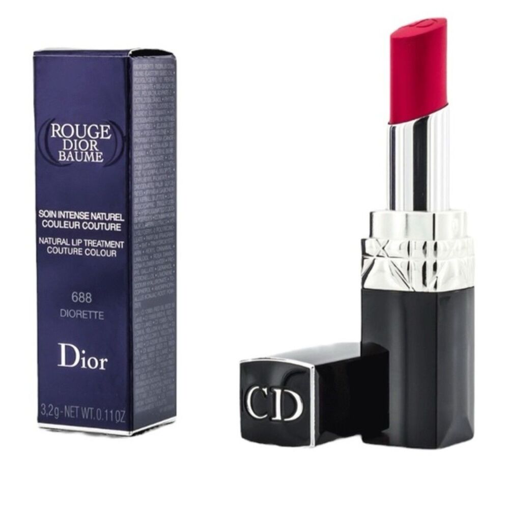 Dior Rogue Natural Lip Treatment Lipstick Pink 688 Diorette 3.2 g 0.11 oz NEW